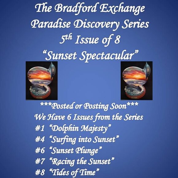 The Bradford Exchange Paradise Discovery Series Vintage Collector Plates - Picture 2 of 9